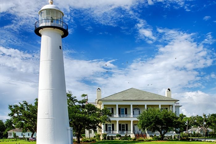 Historic lighthouse landmark and welcome center in Biloxi, Mississippi