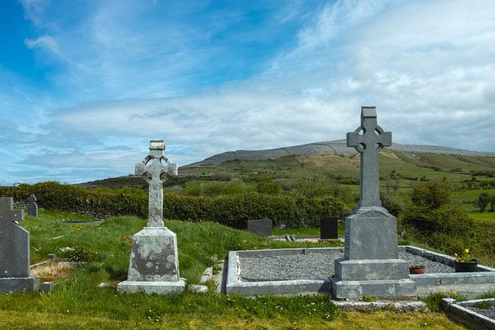 cemetery in the National park The Burren Ireland