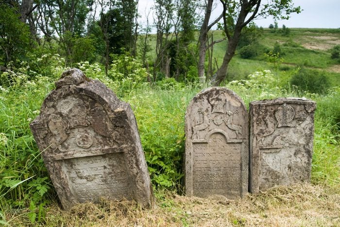 Poland, Lutowiska. Old Jewish cemetery - established in the 18th century, about 100 tombstones preserved.