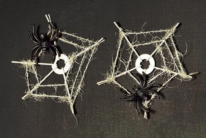 cobweb coaster halloween craft