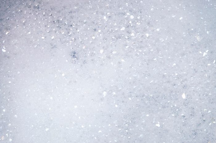 Foam bubbles from soap or shampoo washing.
