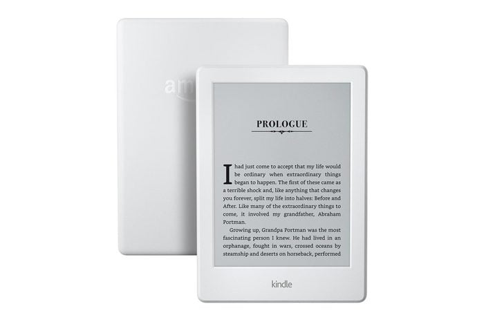 Kindle E-reader - White, 6" Glare-Free Touchscreen Display, Wi-Fi, Built-In Audible - Includes Special Offers