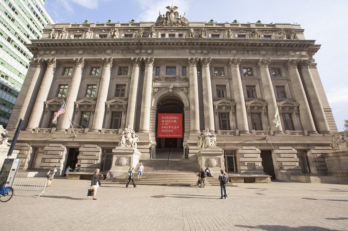 NEW YORK - May 28, 2015: The National Museum of the American Indian is located within the historic Alexander Hamilton U.S. Custom House.