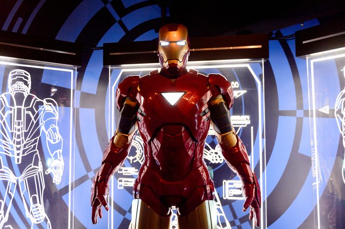 NEW YORK, USA - SEP 16, 2017: Iron Man (Tony Stark), Marvel cinematographic universe, Madame Tussauds NY wax museum.