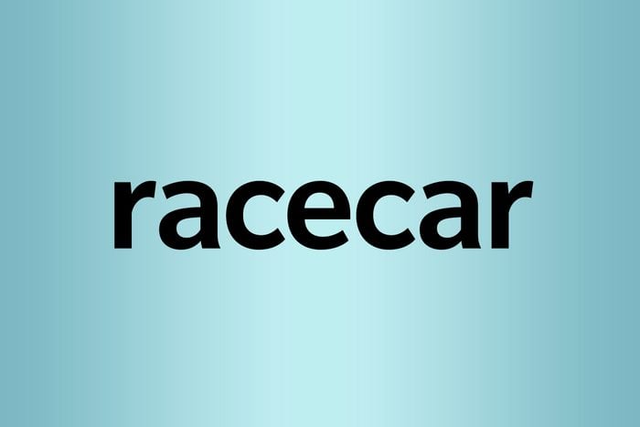 racecar palindrome words