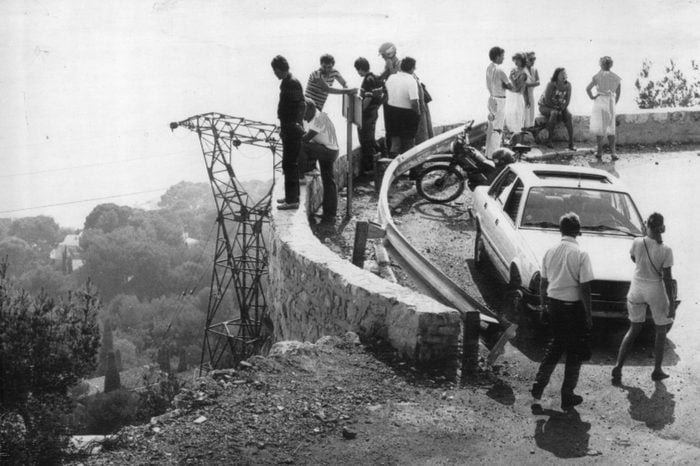 The Scene In Monaco Where Princess Grace Of Monaco Died After The Car She Was Driving Crashed In September 1982.