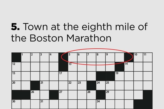 town at the eighth mile of the Boston Marathon