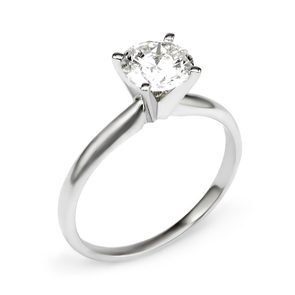1.46 CT.T.W. Diamond Round Solitaire Ring Set in 14K White Gold (I/I1)