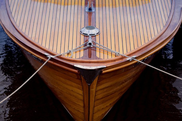 Bow of a wooden boat