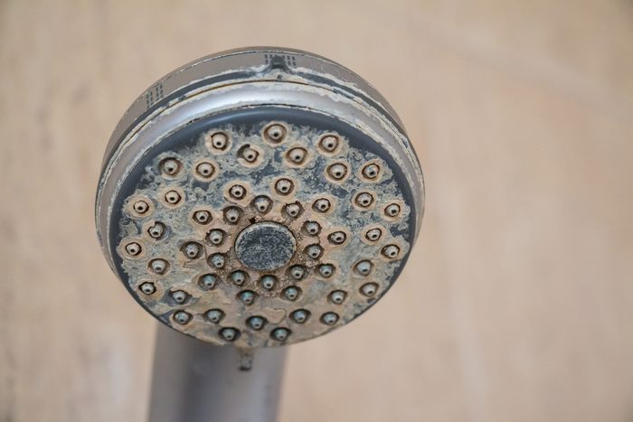 Using vinegar to clean showerhead