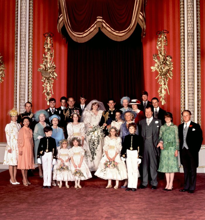 An official family photo taken on 29 July 1981, the wedding day