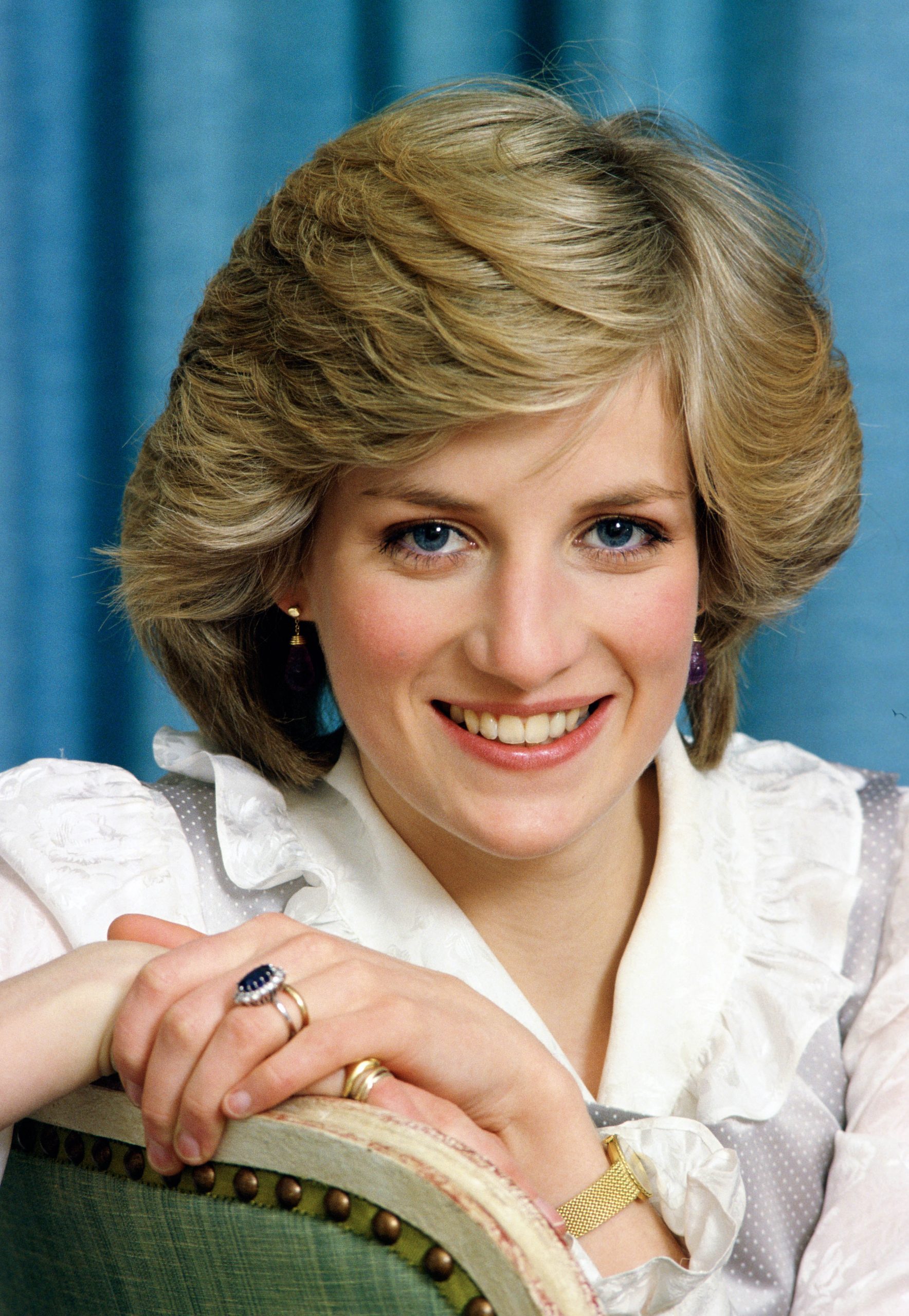 Diana, Princess Of Wales At Home posing for portrait In Kensington Palace