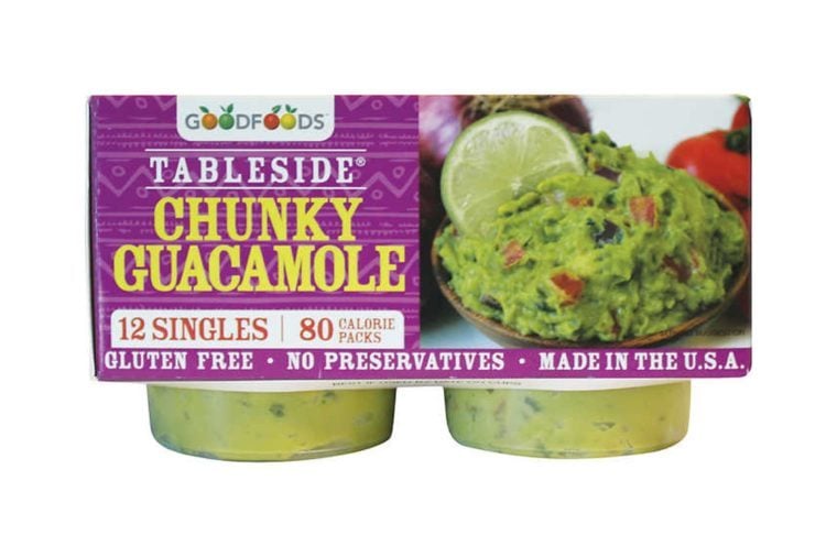Good Foods Chunky Guacamole at the table, 2.5 oz, 12 ct