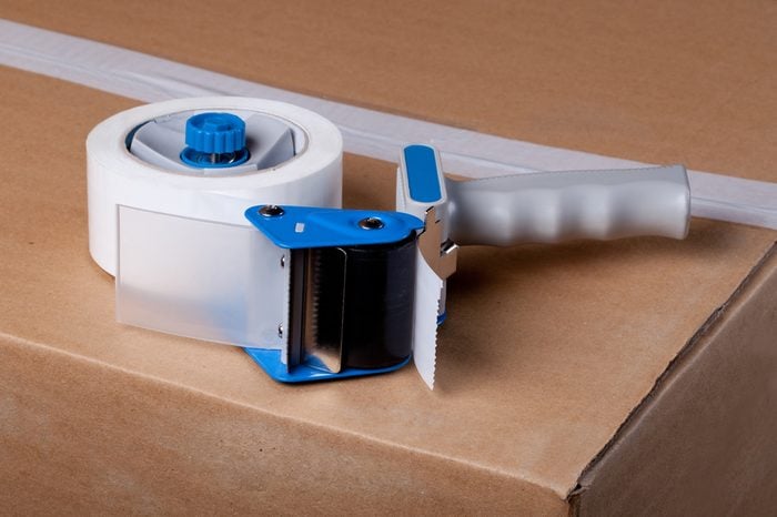 Packaging Tape Gun Dispenser Isolated Over White