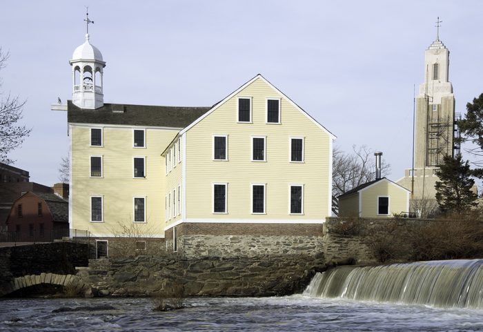 Slater Mill on the Blackstone River in Pawtucket, Rhode Island