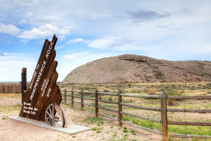 Independence Rock State Historic Site in Wyoming.