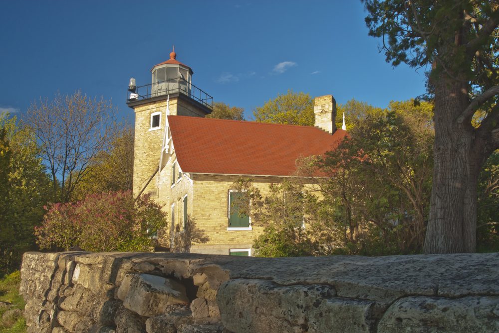 The Eagle Bluff Lighthouse in Wisconsin