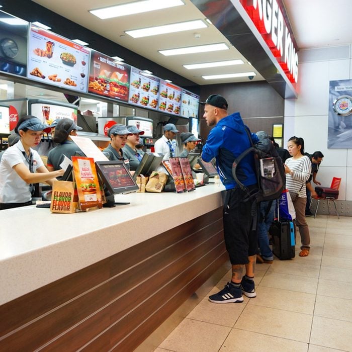 Burger King restaurant at Dubai International Airport.