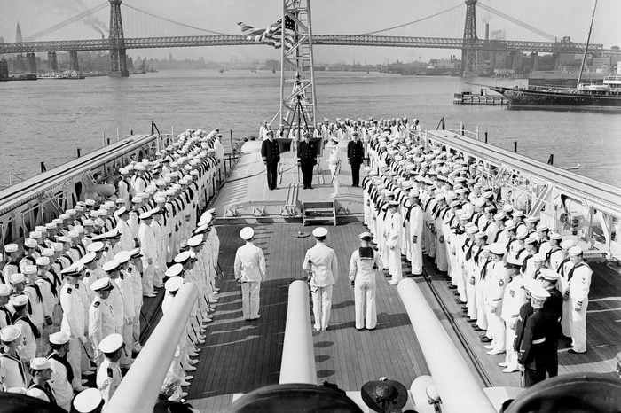 Pearl Harbor Sailor's Goodbye, New York, USA - 15 Jun 1938