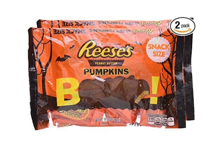 Reese's Halloween Peanut Butter Pumpkins, Snack Size, 10.2-Ounce Packages (Pack of 2) 