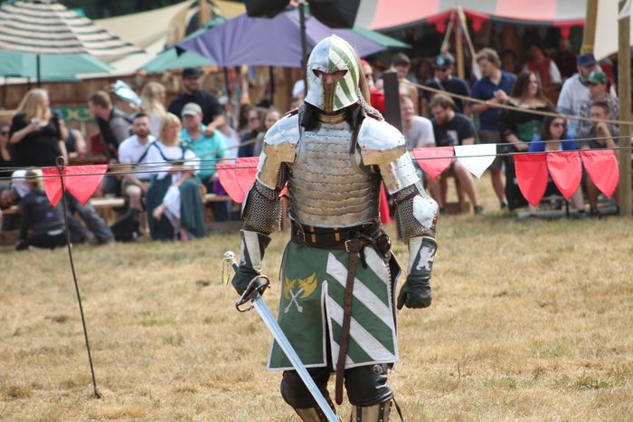 knights in armor at a renaissance fair