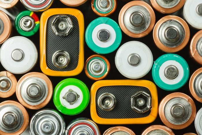 a selection of batteries