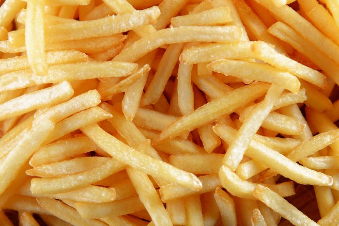 French fried potatoes background