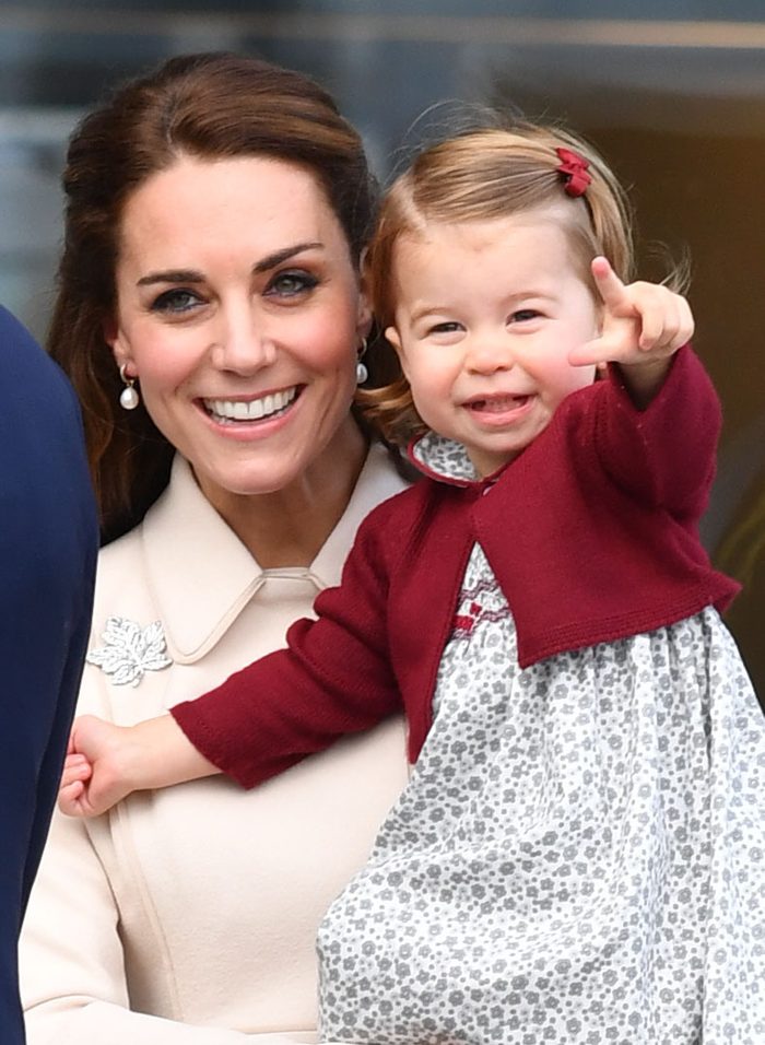 The Duchess Of Cambridge And Princess Charlotte After A Ceremony To Mark Their Departure At Victoria Harbour Seaplane Terminal In Victoria During The Royal Tour Of Canada. Press Association Photo. Picture Date: Saturday October 1 2016. See Pa Story R