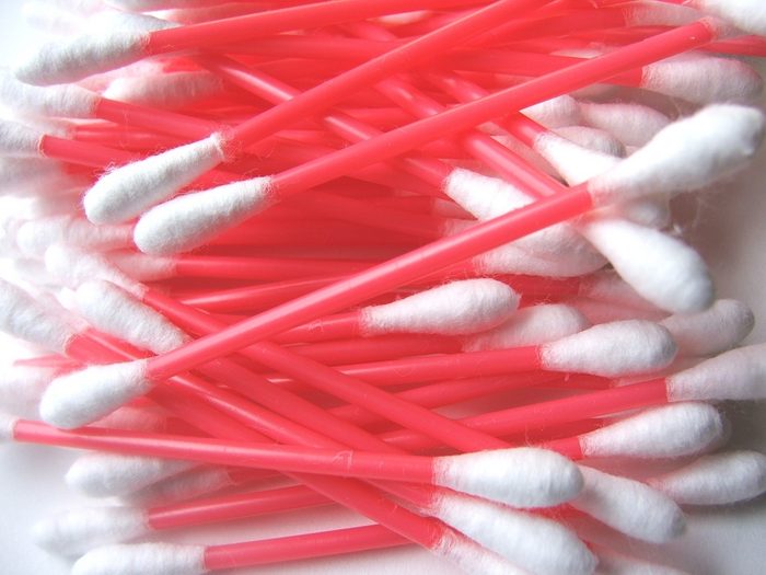Pinkish cotton swabs