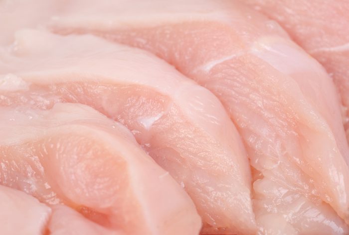 chicken meat sliced as food background