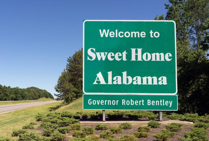 Entering Sweet Home Alabama Road Highway Welcome Sign