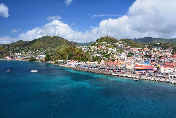 Saint George city port in Grenada, Caribbean