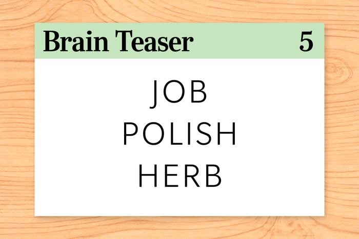What is special about these words: job, polish, herb?