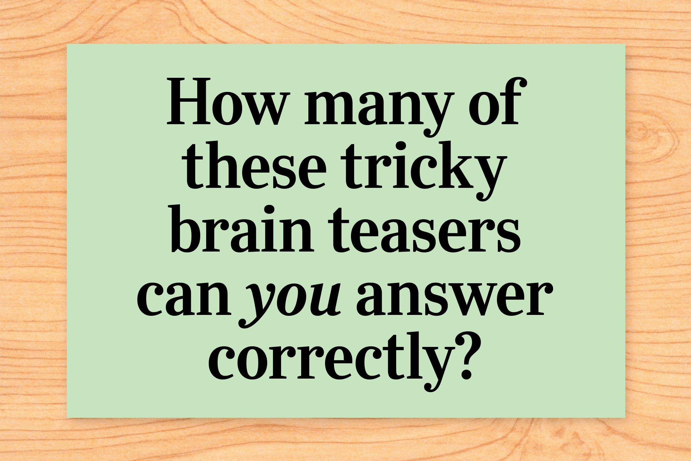 Brain Test: Tricky Puzzles Answers for All Levels - Page 19 of 46 - Level  Winner