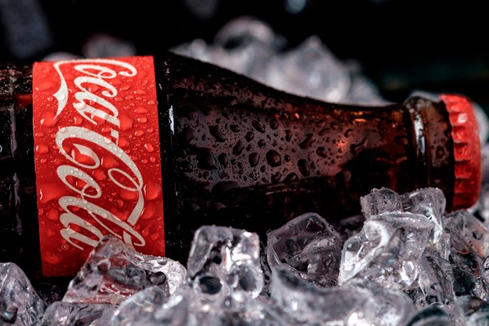 Coca cola on ice