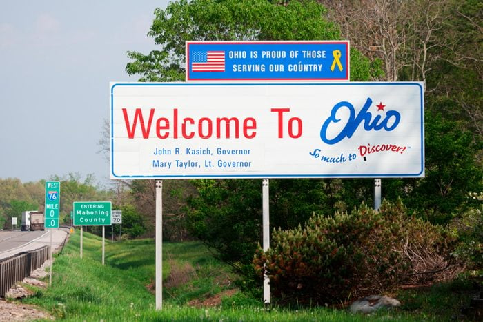 Ohio Welcome Sign