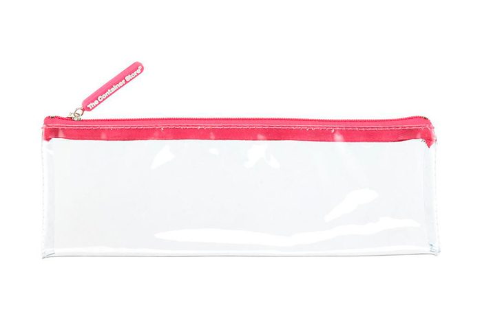 Pink Zippered Clear Pouch