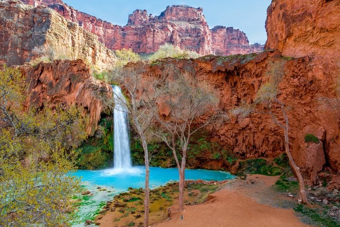 Havasu Falls is on the Havasupai Reservation in Supai, Arizona in the Southwest corner of the Grand Canyon. I believe it to be the most beautiful of all of the falls in this magnificent area.