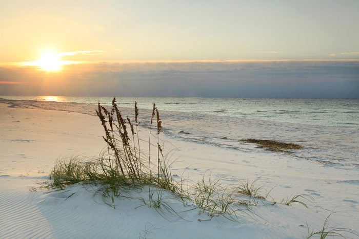 Sunrise on White sand Florida Beach
