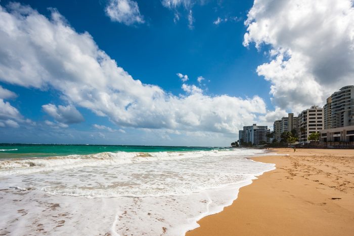 The beach in Condado in San Juan, Puerto Rico, United States.