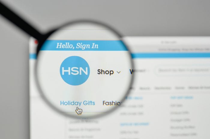 Milan, Italy - November 1, 2017: HSN logo on the website homepage.