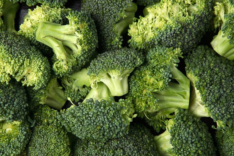 green fresh broccoli close up