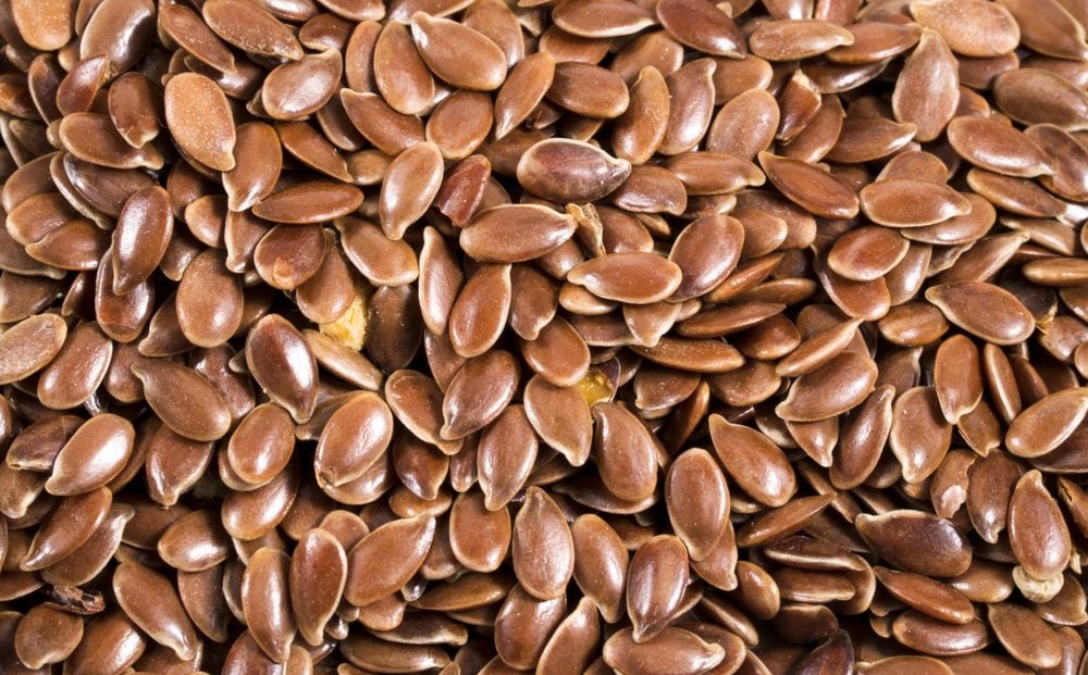 flax seeds close-up
