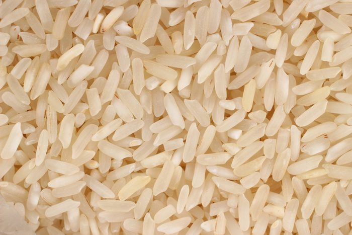 Background of long rice close-up