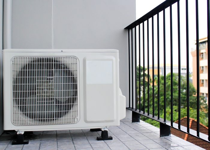 Air conditioner compressor outside unit.