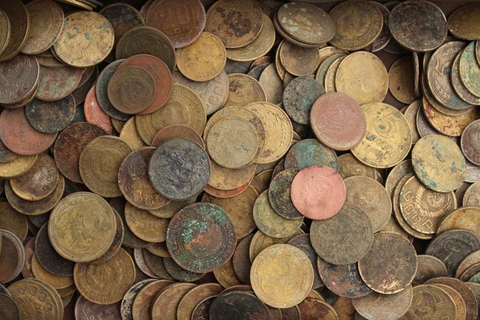 Old coins. Background.