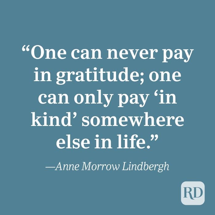 Anne Morrow Lindbergh quote about gratitude.
