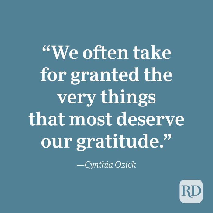 Cynthia Ozick quote about gratitude.