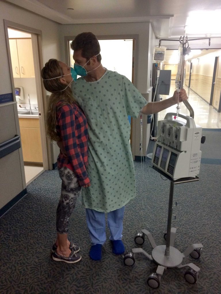 Dani and matt kiss at hospital