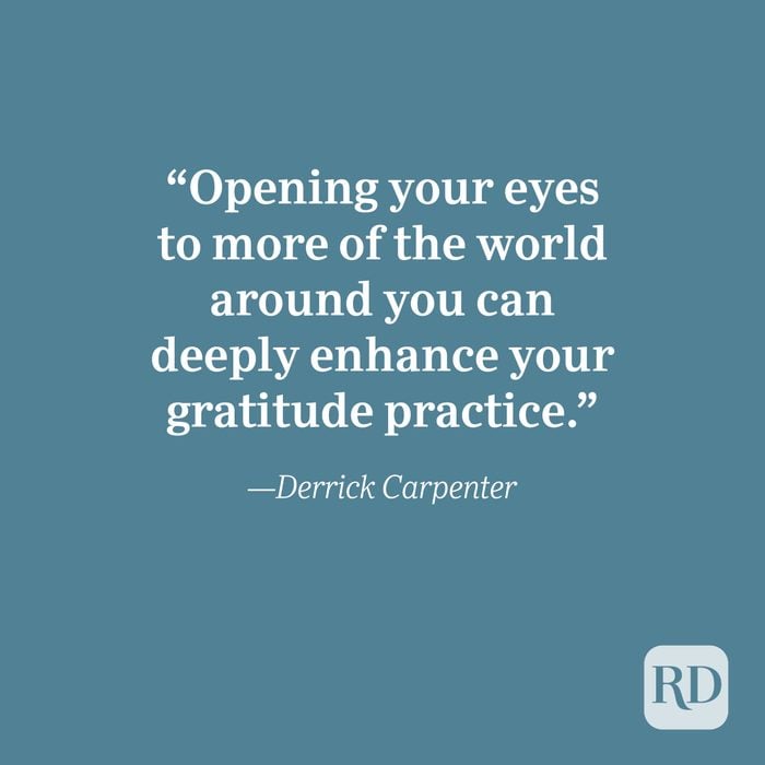 Derrick Carpenter quote about gratitude.